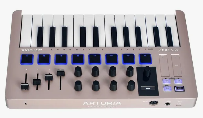 Arturia MiniLab 3 Champagne, vy 4