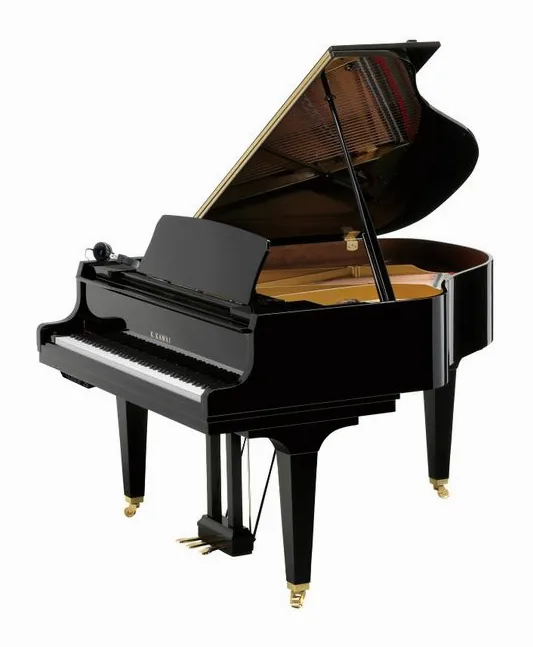 Kawai GL 30 ATX 4 E/P Grand Piano framifrån mot vit bakgrund
