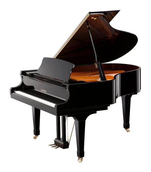Kawai GX 2 E/P Grand Piano framifrån mot vit bakgrund