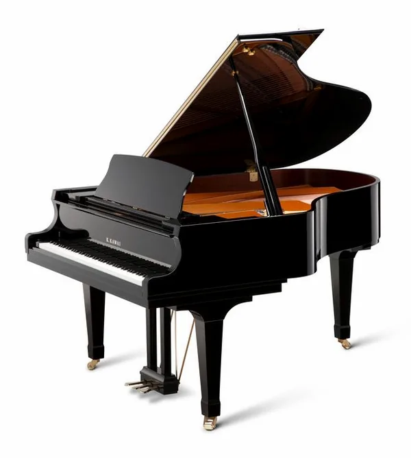 Kawai GX 3 E/P Grand Piano framifrån mot vit bakgrund