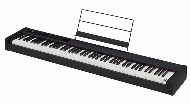 Korg D1 framifrån mot vit bakgrund