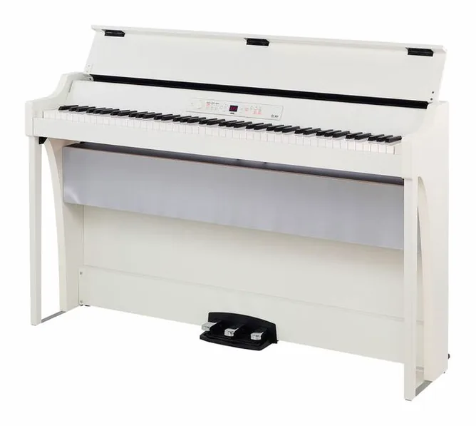 Korg G1 B Air WH framifrån mot vit bakgrund