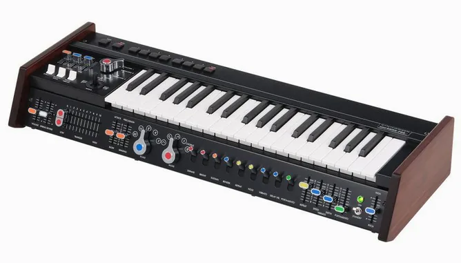 Korg miniKORG 700Sm framifrån mot vit bakgrund