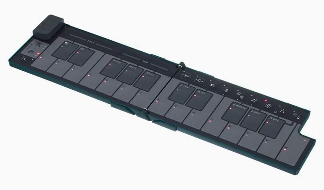 Korg nanoKEY Fold Alpine Green framifrån mot vit bakgrund