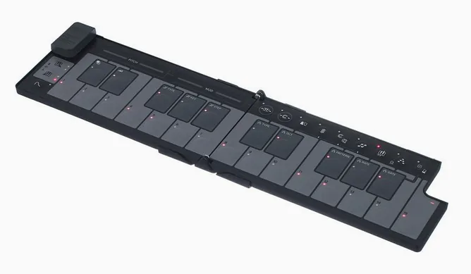 Korg nanoKEY Fold Black framifrån mot vit bakgrund
