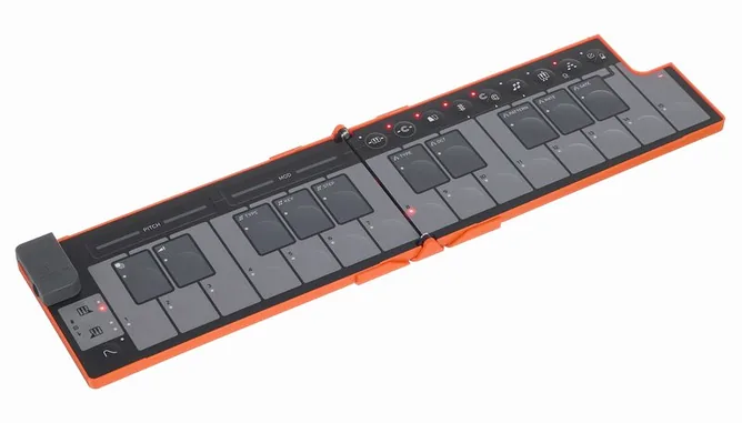 Korg nanoKEY Fold Lava Orange, vy 2