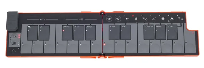 Korg nanoKEY Fold Lava Orange, vy 3