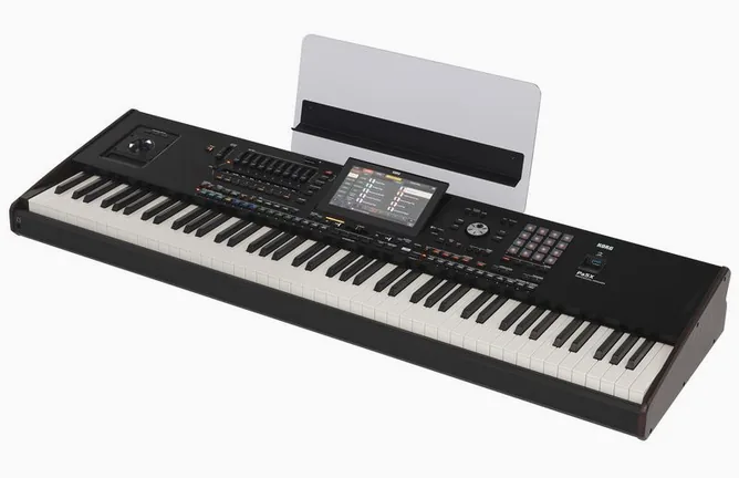 Korg PA-5X 88 International framifrån mot vit bakgrund