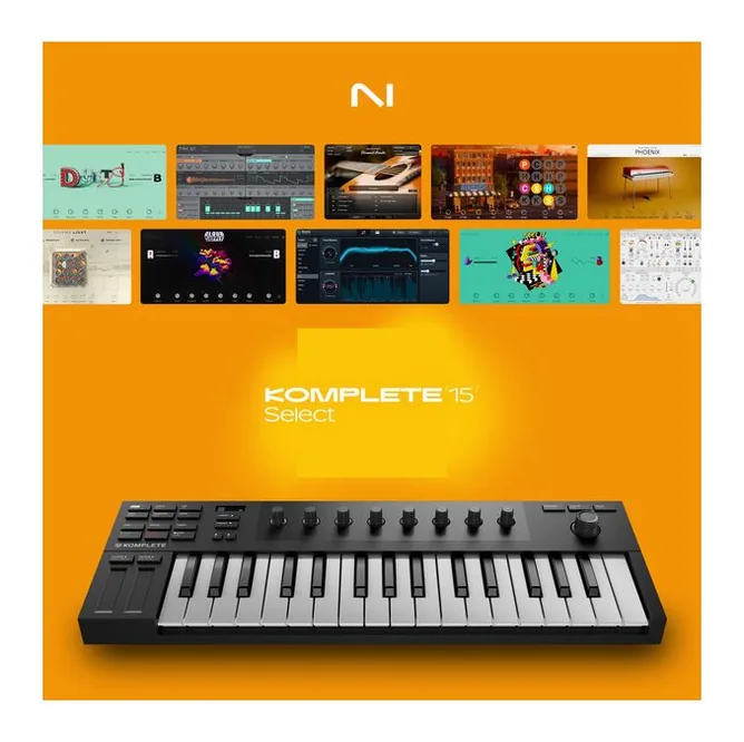 Native Instruments Komplete Kontrol M32 framifrån mot vit bakgrund