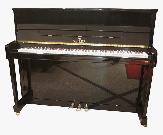 Seiler 116 Ritmo, black polished framifrån mot vit bakgrund