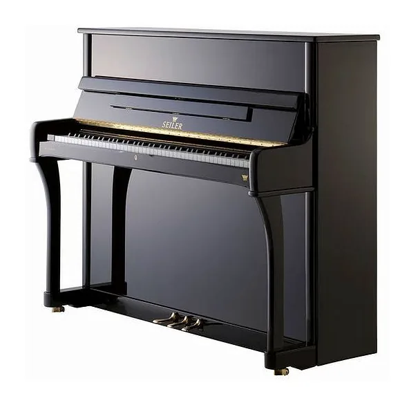 Seiler 122 Konsole black polished framifrån mot vit bakgrund