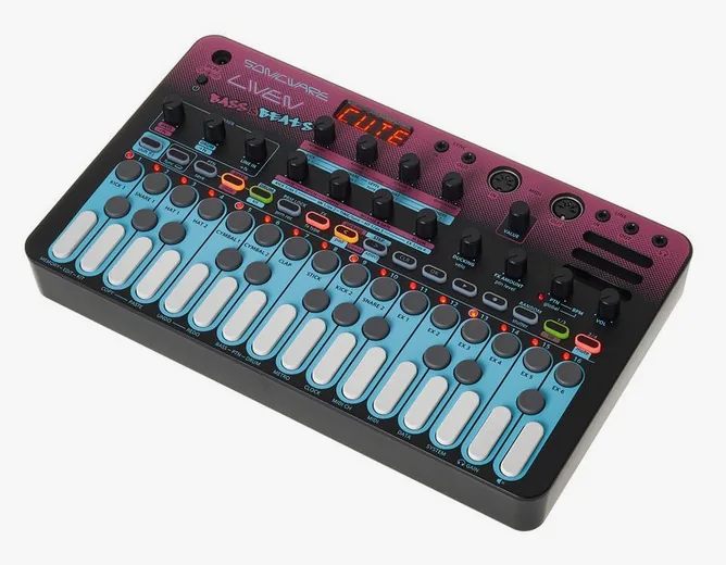 Sonicware LIVEN Bass & Beats framifrån mot vit bakgrund