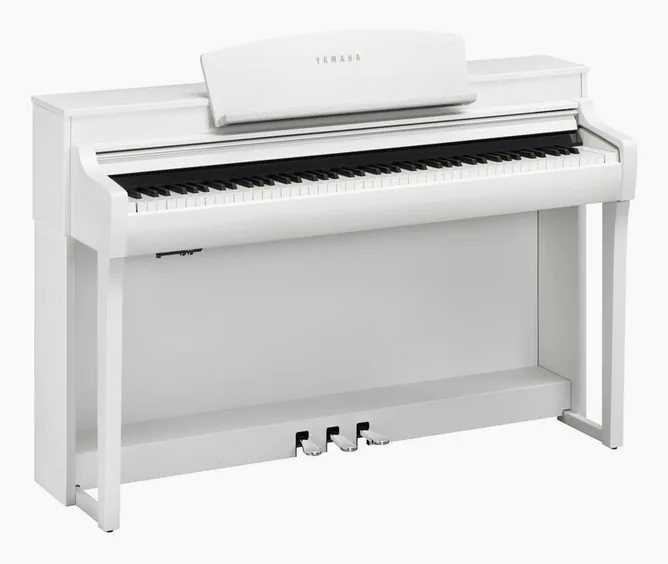 Yamaha CSP-255 WH framifrån mot vit bakgrund
