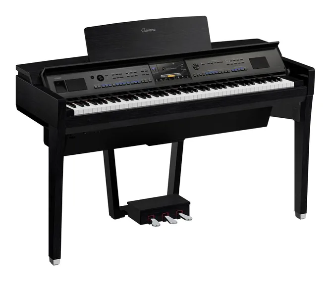 Yamaha CVP-909 B framifrån mot vit bakgrund