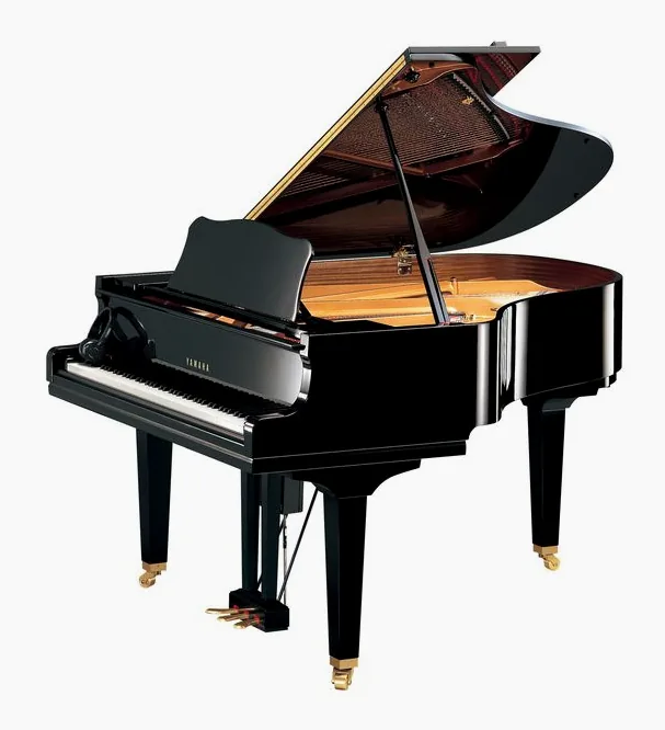 Yamaha DGC2 EN ST Black Polished framifrån mot vit bakgrund