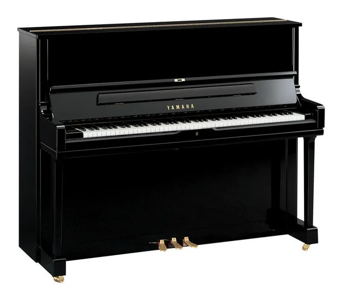 Yamaha YUS 1 PE Piano framifrån mot vit bakgrund