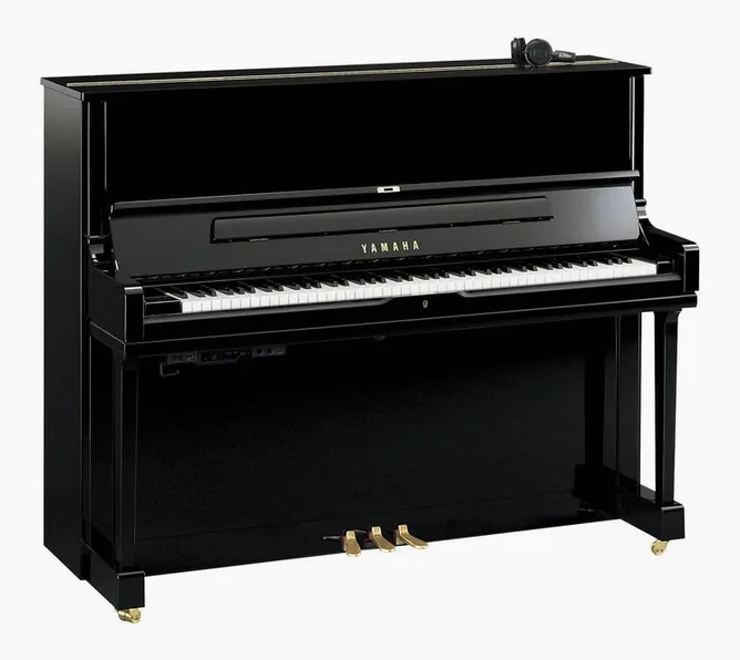 Yamaha YUS 1 SH3 PE Silent Piano framifrån mot vit bakgrund